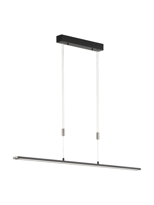 Fischer Honsel Metz TW Pendant Light LED Rail with Warm to Cool White Light Black