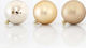 Set of 6 Plastic Ball Ornaments 8cm Various Colors