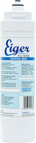 Eiger Under Sink Water Filter Replacement made of Activated Carbon Crystal Max 0.01 μm