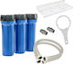 Eiger Water Filtration System Triple Under Sink Micron ½" WF-122-10N-L-3