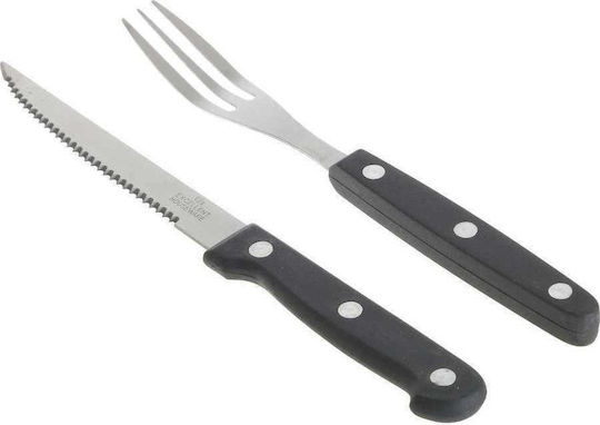 Click Set Oțel inoxidabil de Servire 8buc Negru
