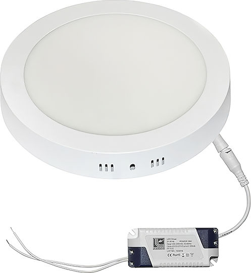 Adeleq Rund Draußen LED Panel 18W mit Natürliches Weiß Licht 4000K
