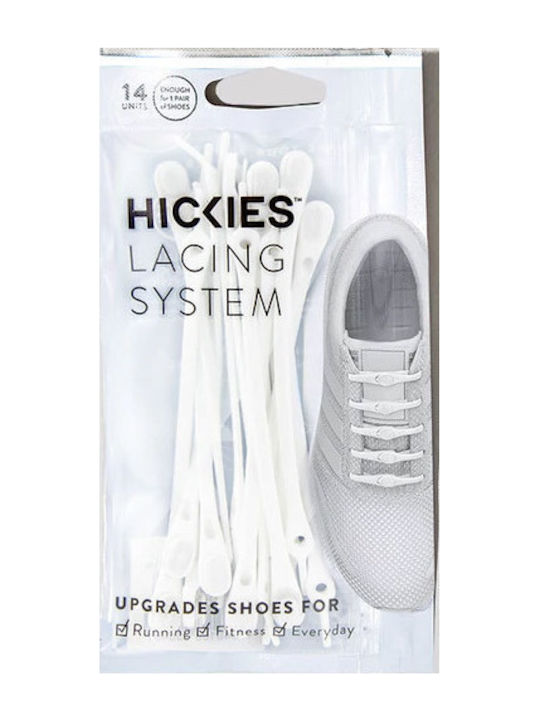 Hickies 2.0 Laces Shoelaces 11.6cm White 14pcs PH2AH SOLID 100