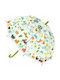 Djeco Kids Curved Handle Umbrella Βατραχάκια with Diameter 70cm Multicolour