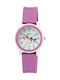 Q&Q Kids Analog Watch Bows with Rubber/Plastic Strap Fuchsia