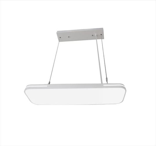 Adeleq Παραλληλόγραμμο Κρεμαστό LED Panel 30W με Ψυχρό Λευκό Φως 6400K 60x19εκ.