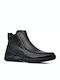 Softies Men's Leather Boots with Zipper Black