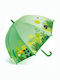 Djeco Kids Curved Handle Umbrella Jungle with Diameter 70cm Green
