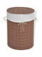 vidaXL Collapsible Bamboo Laundry Basket with Lid 45x35x60cm Brown