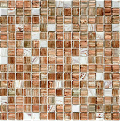 Karag D27 Kitchen Wall / Bathroom Gloss Glass Tile 32.7x32.7cm Multicolour