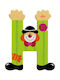 Sevi Bebe Decorative Letter Green made of Wood Clown Η 7x0.5x9εκ.