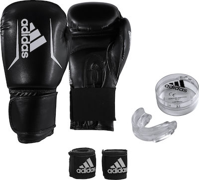 Adidas Synthetic Leather Boxing Competition Gloves Black