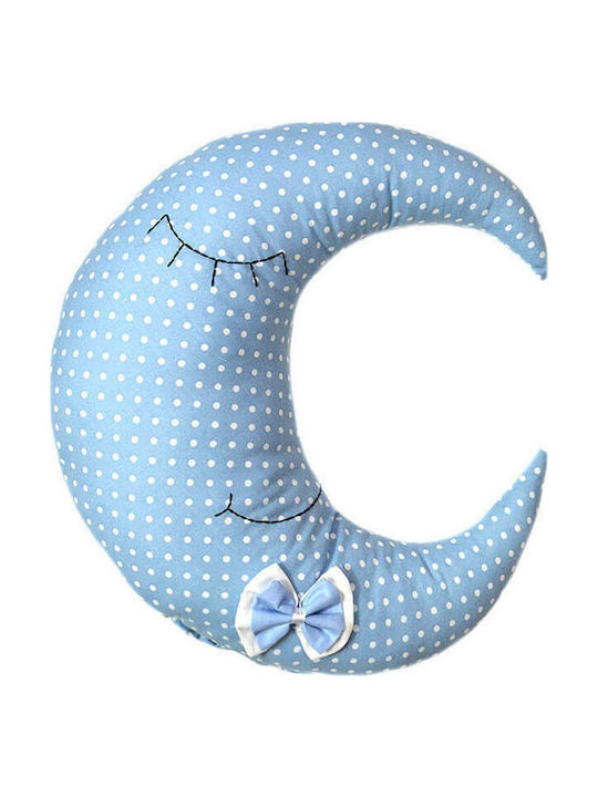 Bunny Bebe Handmade Pernă Decorativă pentru Pătuț Lună Albastru deschis 32x30cm