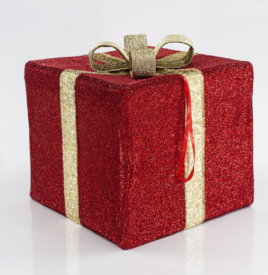 Eurolamp Christmas Fabric Figure Box Red 40x40x42cm