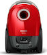 Philips Performer Compact Ηλεκτρική Σκούπα 900W με Σακούλα 3lt Κόκκινη