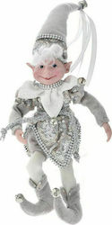 Iliadis Weihnachtsfigur Stoff Elf Silber 30cm