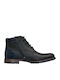 Softies Men's Leather Military Boots Black