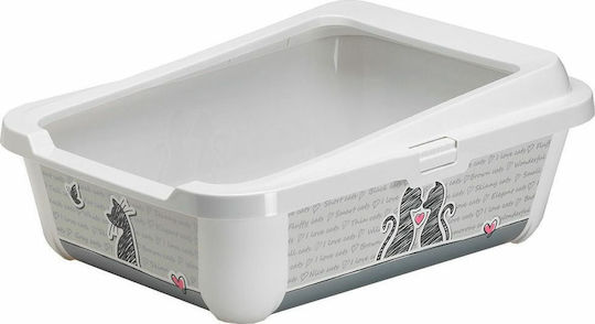 Moderna Hercules Cats in Love Cat Basin Gray L51.10 x W39.5 x H19.10cm