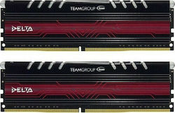 TeamGroup Delta Series 32GB DDR4 RAM με 2 Modules (2x16GB) και Ταχύτητα 3000 για Desktop