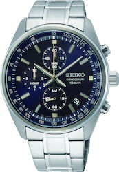 Seiko Conceptual Series Battery Chronograph Watch with Metal Bracelet Silver