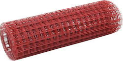vidaXL Wire Fencing with PVC Coating Red 0.5x25m