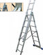 GeHock Dreifach Kombinationsleiter Aluminium