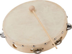 Soundsation Maple Tambourine With Natural Skin Head And Jingles Тамбура Soundsation Maple Tambourine With Natural Skin Head And Jingles Тамбура