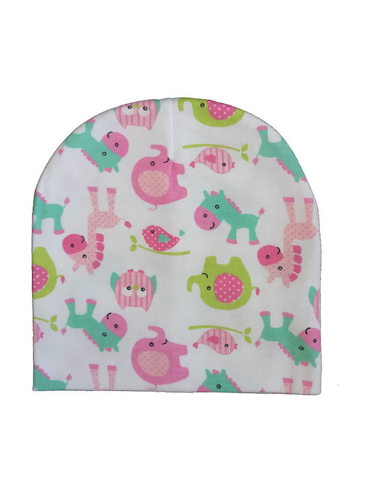 Baby pink cotton cloth cap