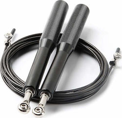 E-Fit Adjustable Jump Rope with Ball Bearings Black Pro