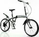 Clever Bike V2 20" Black Foldable Bike City with 6 Speeds