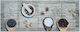 Sdim Master Chef Подложка за Кухненски Пътеки с Антиплъзгащо Подложка Сив 60x150εκ.