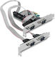 DeLock Κάρτα PCIe σε 4 θύρες RS232 DB9 Serial