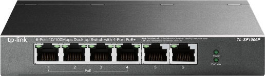 TP-LINK TL-SF1006P v1 Unmanaged L2 PoE+ Switch with 6 Ethernet Ports