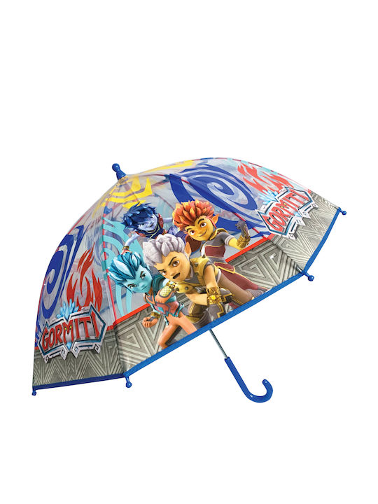 Chanos Umbrelă pentru copii Baston automată Gormiti colorată cu diametrul de 45cm.