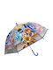 Chanos Umbrelă pentru copii Baston automată Gormiti colorată cu diametrul de 45cm.