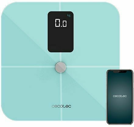 Cecotec Surface Precision 10400 Smart Healthy Vision Smart Bathroom Scale with Body Fat Counter & Bluetooth Turquoise