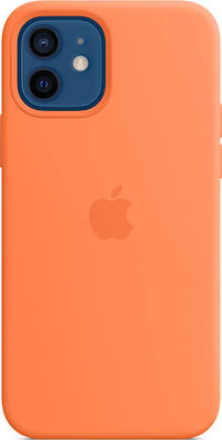 Apple Silicone Case with MagSafe Back Cover Kumquat (iPhone 12 / 12 Pro)