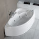Carron Bathrooms Dove R Γωνιακή Μπανιέρα Δεξιάς Τοποθέτησης Ακρυλική με Υδρομασάζ 155x95cm