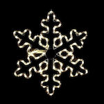 Aca Φωτιζόμενη Χριστουγεννιάτικη Διακοσμητική Φιγούρα Λευκή Ρεύματος με Φωτοσωλήνα 4x56x56εκ. Εξωτερικής Χρήσης