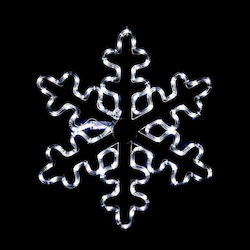 Aca Christmas Outdoor Illuminated Flake Figure White Electric with Light Tube 4x56x56cm