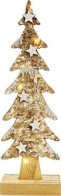 Aca Christmas Decorative Illuminated Wood Tree 40cm IP20 Battery Beige