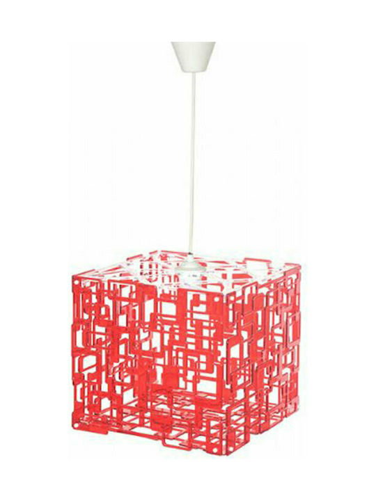 Jilda Lighting Red Labyrinth Pendant Light Single-Light Red