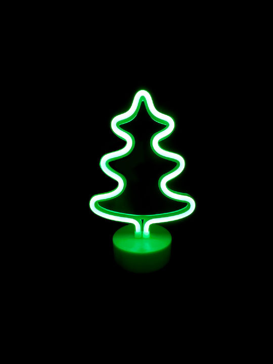 Beleuchtet Weihnachtsdekoration Baum 26cm Batterie Grün 3Stück