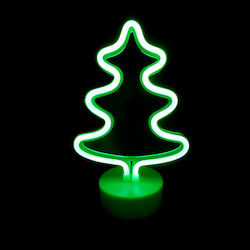 Aca Christmas Decorative Illuminated Plastic Tree 26cm IP20 Battery Green