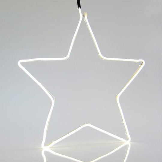 Eurolamp Plastic Illuminated Christmas Decorative Pendant Star 55x5x55cm White