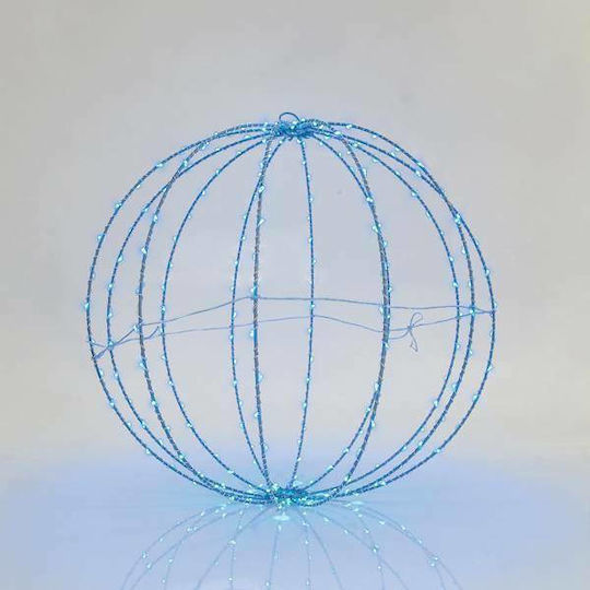 Eurolamp Illuminated Christmas Metal Figure Ball Blue Length 48cm 2pcs
