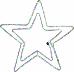 Eurolamp Χριστουγεννιάτικο Διακοσμητικó Κρεμαστό Αστέρι Φωτιζόμενο Πλαστικό Πολύχρωμο 55x56εκ.