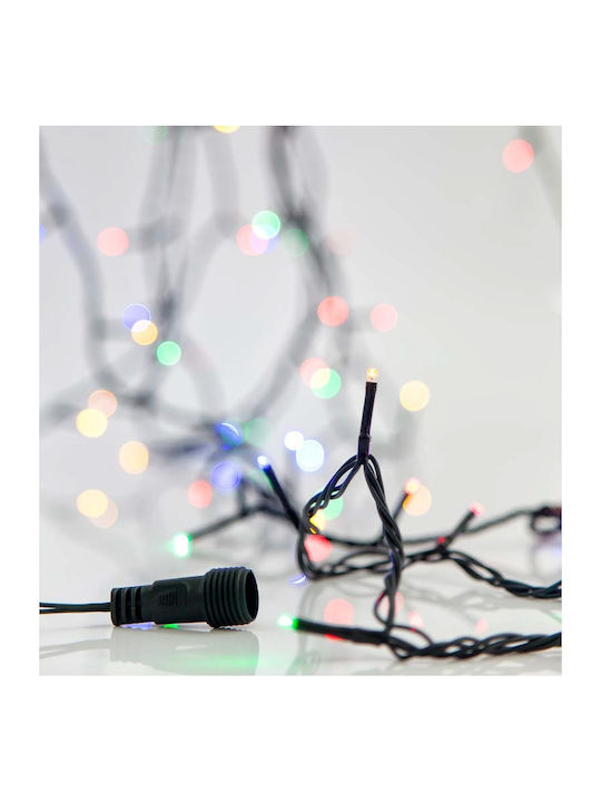 180 Weihnachtslichter LED 13.42für eine E-Commerce-Website in der Kategorie 'Weihnachtsbeleuchtung'. Mehrfarbig Elektrisch vom Typ Zeichenfolge mit Grünes Kabel Ohne Transformator Eurolamp