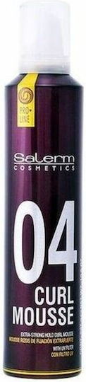 Salerm 04 Curl Mousse Αφρός Μαλλιών Μπούκλες Extra-Strong Hold Curl 300ml