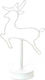 Espiel Illuminated Christmas Metal Figure Reindeer White Height 32cm with Music